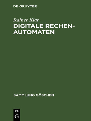 cover image of Digitale Rechenautomaten